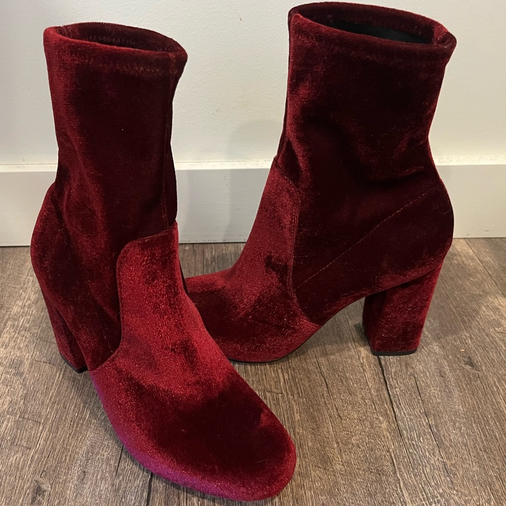 NWT Red Velvet Booties